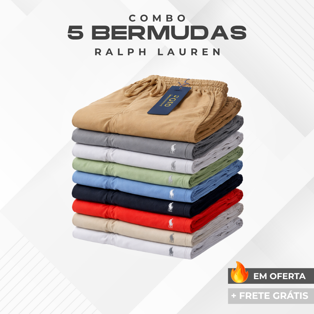 Kit 5 Bermudas Ralph Lauren